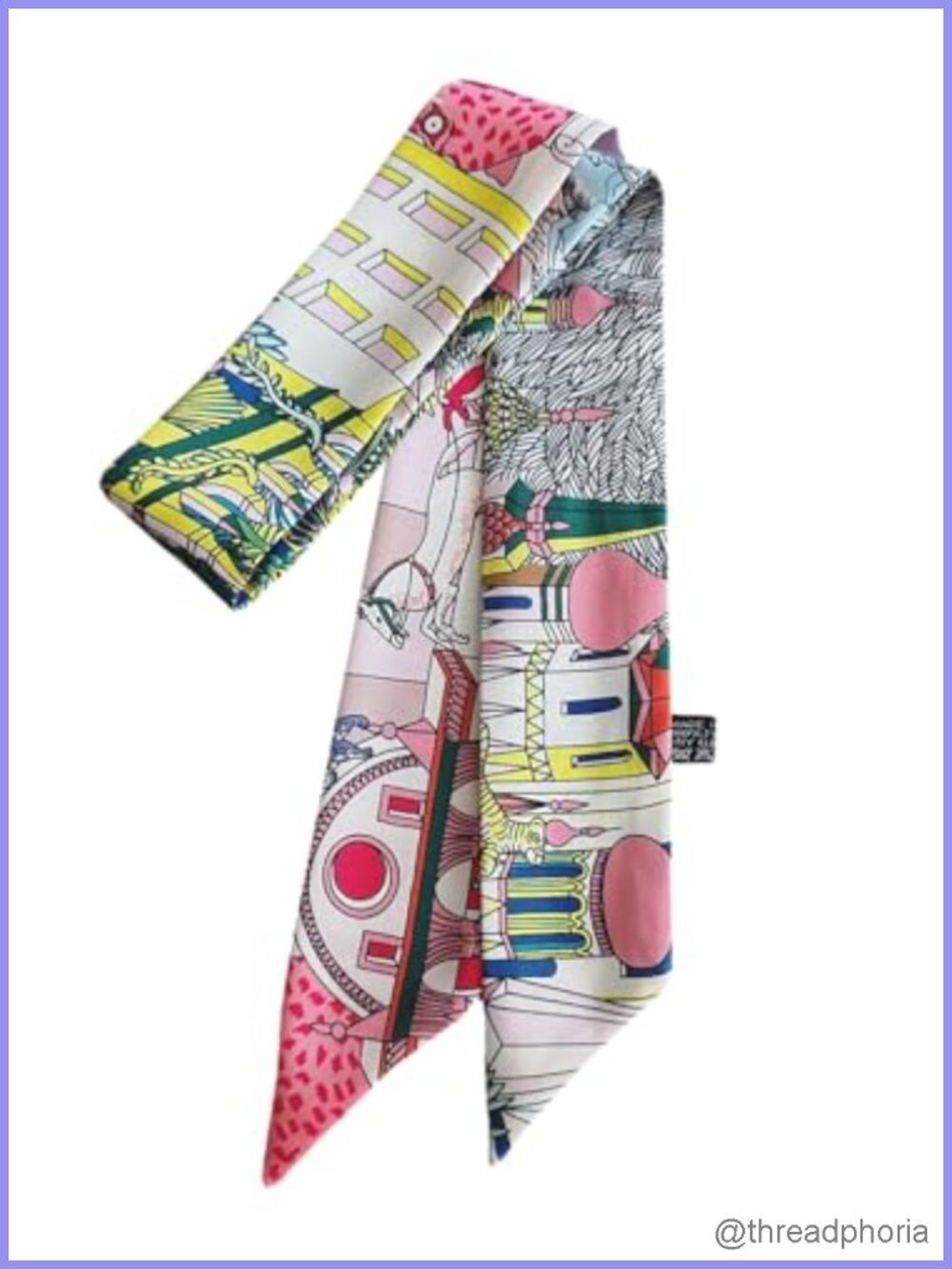 Women's Silky Polyester Skinny Scarf Hair Neck Handbag Handle Wrap Gift